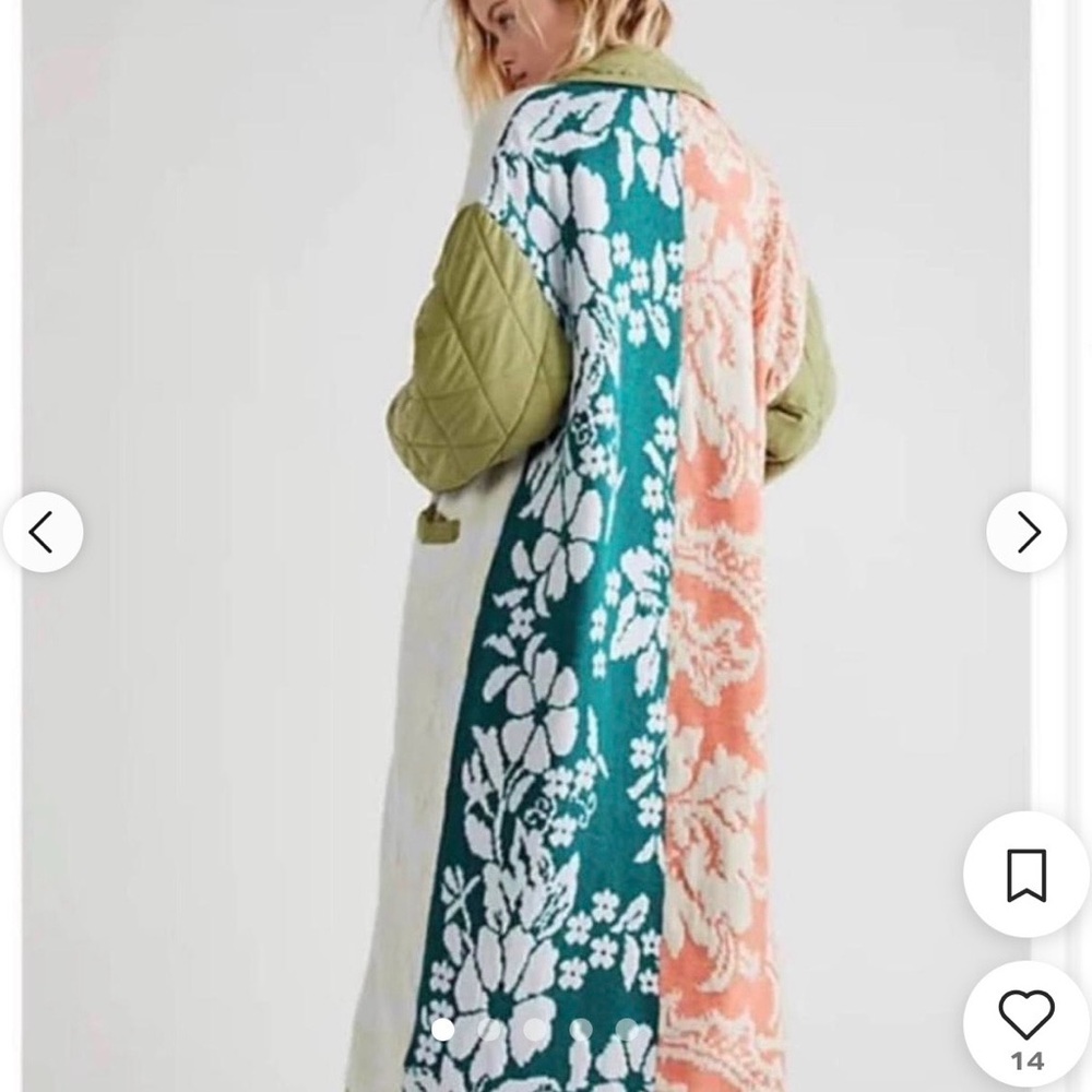 🌸 Free People “We The Free” Home Sweet Home Coat, Flower Power